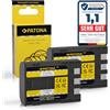 PATONA 2X Batteria per Canon NB-2L, NB-2LH 600mAh 4.4Wh | Batteria per EOS 350D 400D Rebel XT XTi PowerShot G7 G9 S40 S50 S60 S70 S80 ZR950 ZR960 HG10 HV40 MV930-MV960
