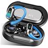 chalvh Cuffie Bluetooth Sport 2026, Auricolari Bluetooth 5.4 HiFi Stereo, 50 Ore Cuffie Wireless con ENC Riduzione del Rumore Mic, IP7 Impermeabili, Cuffiette Senza fili con Display LED