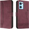 Lihondar Cover per Oppo Find X5 Lite/Reno 7 5G, Custodia Oppo Find X5 Lite/Reno 7 5G Portafoglio, Flip Libro Wallet Case Antiurto Custodia in Pelle PU, Slot per Schede, con Magnetica a Scatto (Rosso)