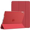JETech Custodia per iPad 9ª/8ª/7ª Gen 10,2, Rosso | Cover per 10,2 2021/2020/2019 Modello, Retro Traslucido Sottile, Supporto Tri-Pieghevole, Auto Svegliati/Sonno, Antiurto