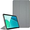 AKNICI Custodia Cover per TECLAST P40S/TECLAST Nuovo P40HD 2023/TECLAST Nuovo M40 Plus 2023, Custodia PU Pelle Ultra Sottile Leggero in Tri-Fold con Auto Svegliati/Sonno Retro in Morbido TPU, Argento