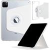 DMaos iPad Pro 11 Zoll 2022 2021 2020 2018 Hülle, iPad Air 5. 2022 4. 2020 10,9 Zoll Hülle, DMaos Slim Magnetic Abnehmbare Smart Cover, faltbarer Ständer, 360° drehbar - Weiss