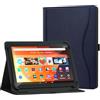 XunyLyee Cover universale XunyLyee per tablet 10/10,1 pollici Android 15/16 | Custodia tablet Android da 9,7 à 11 pollici, supporto con più angoli di visione con tasca, Blu scuro