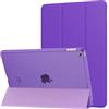 MoKo Cover Custodia Per iPad 6a/5a Gen.2018/2017 da 9,7, Viola Scuro | Ultra Sottile Leggero Custodia con Funzione di Auto Sveglia/Sonno Retro Semi-Trasparente Rigido