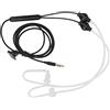 KIMISS Air Tube Auricolare, Cuffie W HandFree Microfono Cerradura Auricolari Invisibili Cablati per Jack 3,5 Mm (Bianco) (Nero)
