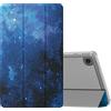 MoKo Custodia Protettiva Compatibile con Samsung Galaxy Tab A7 Lite 8.7 Pollici (SM-T225/SM-T220/SM-T227) 2021 Tablet, Retro Trasparente in TPU Ultra Sottile Leggero, Custodia in Tre-Ante, Stellato