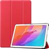 Kepuch Custer Cover per Huawei MatePad SE AGS3K-W20,T10S 10.1 AGS3-L09 AGS3-W09,T10 9.7 AGR-L09 AGR-W09,Honor Pad X8 Lite AGM3-W09HN,PU-Pelle Case Custodia per Huawei MatePad SE - Rosso