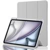 Palkitsee Custodia Cover per iPad Air 11 Pollici M4 2026/M3 2025/M2 2024 e Air 5ª/4ª 10,9 2022/2020 con Portapenne, Smart Magnetica Trifold, Antiurto, Supporta Pencil 2 Gen, Auto Sveglia/Sonno, Grigio