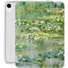 NAWVNMI Custodia Per Ipad Di Decima Generazione - Custodia Stampata Monet'S Water Lilies On The Lake Con Portapenne Per 2022 10,9 Pollici, Custodia Con Retro Trasparente Per Ipad 10, Custodia Per Ip