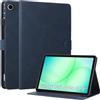 Vaitasy Custodia per Samsung Galaxy Tab A11+ Plus/A9+ Plus: Design Elegante Monocolore Business con Pencil Holder e Supporto Pieghevole per Ufficio - Blu
