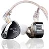 keephifi KZ Castor in Ear Monitor Cuffie, Auricolari cablati 2DD, Auricolari in-ear con bassi migliorati HiFi, Sintonia del suono Isolamento acustico IEM, Cavo staccabile a 2 pin