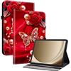 Ymyhyuxi Custodia per Samsung Galaxy Tab A11+, SM-X230, SM-X236, 11 pollici, in pelle di alta qualità, con scomparti per schede, portapenne, supporto regolabile, diversi motivi decorativi, PSJ-M