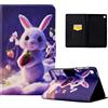 CXTcase Custodia per Samsung Galaxy Tab A7 Lite 8.7 2021(SM-T220/T225),PU Intelligente Tablet Cover Samsung Galaxy Tab A7 Lite 8.7 2021,Tablet Custodia con Slot per Schede,Coniglio di Fragole