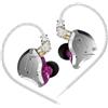 KINBOOFI KZ ZS10 Pro - Cuffie auricolari con monitor KZ HiFi con 4 protezioni bilanciate e 1 driver dinamici per musicista batterista (no mic, porpora)
