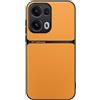 Kepuch Cover per Oppo Reno 13 Pro 5G China - Custodia Case Piastra Metallica Incorporata Litchi Grano - Giallo