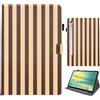 Bemoloon PU Tablet Cover per Samsung Galaxy Tab S10 Lite/S10 FE/S9 FE 10.9 SM-X510/X520 - Colori Vibranti & Design alla Moda, Anti-Graffio, Sblocco/Standby Automatico, Strisce Marroni