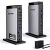 WAVLINK Displaylink Docking Station Triplo Display 4K+Dual 2K, 3 HDMI, 2 DP | USB C Dock, 5 USB C/A, 100W di Ricarica, Ethernet, Audio, SD/TF, Compatibile con Windows/Mac M1 M2 M3 M4 M5 MacBook Neo
