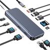 MOKiN Docking Station 3 HDMI Triple Display Docking Station 3 Monitor Multiport Adattatore Dual HDMI Laptop Dual Monitor Dock con 3 HDMI 4K, 10Gbps USB 3.1, Ethernet, PD,audio/Mic,SD/Micro SD per Dell HP