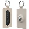Dingfeiyu Portachiavi Airtag Card per Tesla, in silicone anti-smarrimento e antigraffio, accessorio per Model 3 Y S X, localizzatore GPS Tracker portachiavi per Tesla (beige X 1)