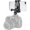 Generic Supporto per telefono/adattatore per treppiede verticale e orizzontale, staffa girevole, clip regolabile per telefono, bastone per selfie, supporto per fotocamera