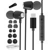Hoyromany Cuffie USB C, Auricolari USB C per Samsung S23 Ultra S22 S21 S20 Fe A54 A53 5g A33, Metallo Auricolari Type C In Ear con Microfono, Cuffie Tipo C Per Huawei P40 P30 Pro Google Xiaomi Oneplus (Nero)