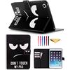 MOKASE Custodia per iPad Mini, Mini 2, 3, 4, 5, in pelle sintetica, con funzione cavalletto, custodia protettiva a portafoglio per iPad Mini 1, 2, 3, 4, 5 (occhio grande)