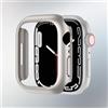 Generic [Pellicola protettiva non inclusa] Custodia protettiva antiurto ultra sottile per Apple Watch Series 10 (46 mm e 42 mm), compatibile con accessori nelle taglie 40, 41, 44 e 45 mm. (40 mm, Starlight