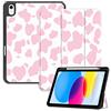 Deokke Custodia Cover Custodia iPad (A16) 11a Generazione 2025 /iPad 10a Generazione 2022,Supporto Della Penna Soft Back Automatico Sleep/Wake Cover Ragazze Donne(Mucca Rosa)