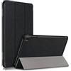 Kepuch Custer Cover per Fire HD 8 12th 2024 2022 / Fire HD 8 2020 / HD 8 Plus 2020 / HD 8 Kids 10th 2020,PU-Pelle Case Custodia - Nero