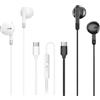 MAS CARNEY Cuffie USB C TH8, Pacco da 2 Auricolari Type- C con microfono, compatibili con iPhone 15 16 17 iPad, Samsung Galaxy S25 S24 S23 A55 A53, Pixel, Huawei Honor, Mi, Vivo