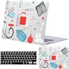 FFBOFFC Custodia per MacBook Air 11 pollici A1370 e A1465, Tema medico | 2010 2011 2012 2013 2014 2015 Rilasciata, Copertura rigida Ultrasottile in Plastica per 11,6'' e Tastiera Cover