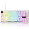 Akko 5075 V3 Tastiera Meccanica 75% Gasket RGB Hot Swap | Layout QWERTY, RGB Programmabile, Switch Frost Pink per Build Custom, Ufficio e Gaming (Nero su Bianco)