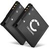 CELLONIC 2x Batteria compatibile con Pentax Optio RZ10, RZ18, X70, D-LI92 | 730mAh, 3.7V, Ioni di Litio per Pentax Optio RX18, I-10, WG-1, Optio WG-1 GPS, Ricoh D-LI92