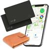 Reyke Scheda Tracker, Compatibile con Apple Dov'è e Google Find Hub | Doppio sistema Android e iOS, ricarica wireless, 1,8 mm, impermeabile IP68, fino a 5 mesi, nero, confezione da 2