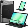 Bigqin Cover Custodia Compatibile con Samsung Galaxy Tab A11+ 2025（SM-X230/X236B）/A9+ 2023 11,Supporto Sottile con Rotazione di 360° Retro Rigido Cover con Portapenna Auto Svegliati/Sonno,Nero