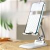 Generic Supporto per telefono da tavolo pieghevole per tablet iPhone 17 ~ 12 iPad Galaxy Tab staffa antiscivolo per smartphone (bianco)