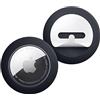 elago Pad in Silicone per Apple AirTag 2ª Gen (2026)/1ª Gen | con Adesivo [Confezione da 2], Riutilizzabile per Portafogli, Dispositivo di Tracciamento Non Incluso (Nero)