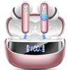 Nerunsa Cuffie Bluetooth, Auricolari Bluetooth 5.4 con 4 ENC Mic, 2025 Cuffiette Bluetooth In Ear Stereo HiFi, 45 Ore Cuffie Senza Fili con LED Display, Cancellazione Rumore , IP7 Impermeabili, Touch Control
