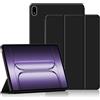 QJONSIU Cover Compatibile con OnePlus Pad 3/OnePlus Pad 2 Pro, [Funzione Stand] Cover Protettiva Antigraffio in TPU, Ultra Sottile Intelligente Kickstand Case-Nero