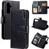 Generic Custodia a portafoglio per Samsung Galaxy S24, in pelle, con 9 scomparti per schede, cavalletto integrato e tasca per contanti, compatibile con Samsung Galaxy S24, nero