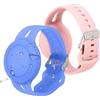 AXFEE 2 Pezzi Bracciale in Morbido Silicone per Bambini, per Apple Airtag | Protettiva GPS Anti-Perso, con 2 Pendenti, Localizzatore di Monitoraggio Regolabile, Cinturino per Adolescenti Anziani