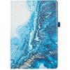 Vakarey Custodia Tablet 10.1 Pollici Universale per Doogee U11/U11 Pro/Tab G6/Tab A9 10 Pollici/A9 Pro+ Cover Tablet 11 Pollici,Marble blu