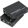 ASHATA Convertitore Multimediale Gigabit Ethernet, Ricetrasmettitore in Fibra da RJ45 a SC, RX1310 TX1550nm Convertitore Multimediale in Fibra Ottica A/B a Modalità Singola con Porta SC Fibra/UTP