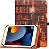 HGWALP Custodia universale per tablet da 9 -11 pollici, Folio Custodia protettiva universale per tablet da 9,9.7,10, 10.1, 10.5, 11,con cinturino a mano e funzione stand-Library
