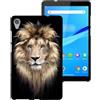 Generico DayQiQiPu Cover per Lenovo Tab M8 3rd/2nd Gen 8,0 Pollici TB-8506F/8705F/8505F/8505X Custodia Anti-Caduta Ultrasottile in TPU Morbido Che assorbe Gli Urti(Leone Fauna Selvatica)