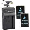 DSTE EN-EL20 Li-Ion Batteria (2-Pacco) e Caricabatterie USB Compatibile per Coolpix A, 1 J1, 1 J2, 1 J3, 1 AW1, 1 S1, 1 V3