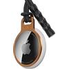 Sichy Portachiavi AirTag, Supporto sicuro per Air Tag, Anello perfetto lucidato a specchio per l'AirTag, Custodia sottile sottile AirTag minimale e leggera con cinturino (arancione)
