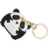 AXFEE Airtags Portachiavi in PU Pelle, Porta Air Tag per GSP Apple | Airtag Cover per Chiavi Zaini e Animale, Portatile, Anti-graffio, Mantiene un Segnale Forte- Panda