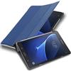 Cadorabo Custodia Tablet per Samsung Galaxy Tab A 2016 (7.0 Zoll) SM-T280N in BLU SCURO JERSEY - Copertura Protettiva Molto Sottile di Similpelle in Stile Libro SENZA Auto Wake Up e Funzione Stand