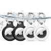 TNSNK Custodia per AirTag Portachiavi, 2 White+2 Black | Impermeabile, chiusura girevole, antigraffio e antiurto, senza perdita di segnale. Per bici e animali. Materiale: PC+TPU.